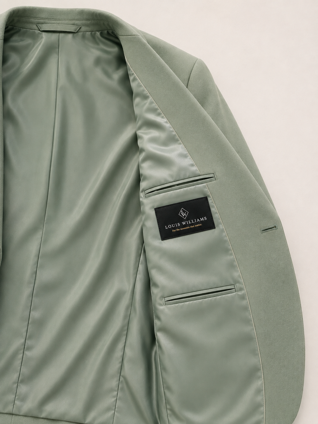 BEFORE THE DOORS OPEN — Sage Green Single-Breasted Blazer