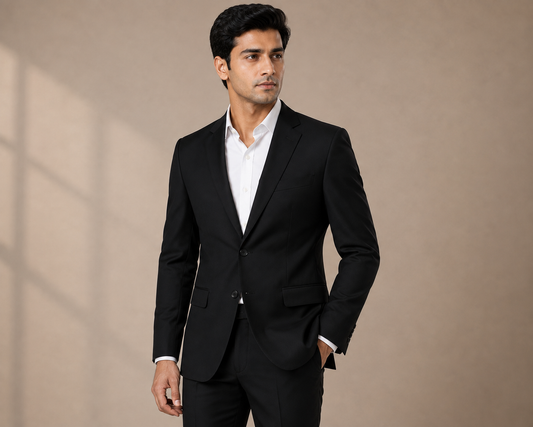 BEFORE MIDNIGHT — Black Single-Breasted Blazer