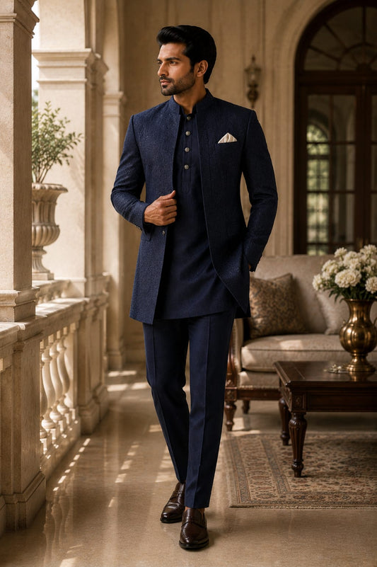 AFTER DARK — Navy Blue Jodhpuri