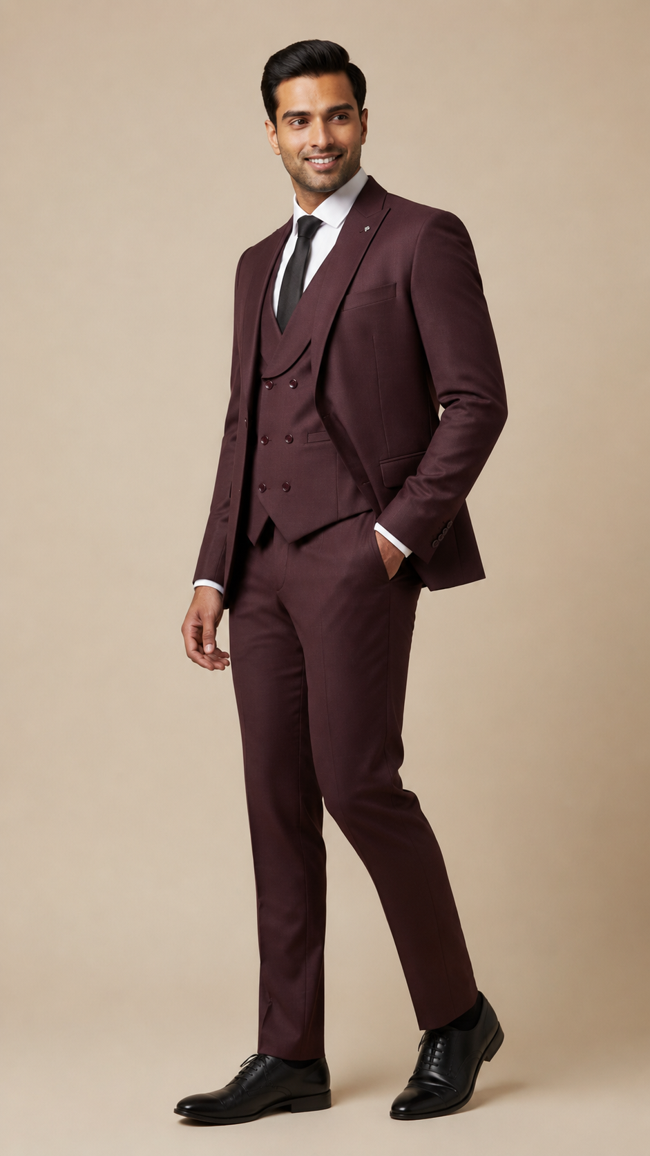 Burgundy Signature 3-Piece Suit