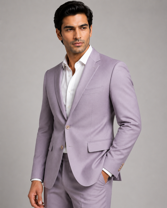 A LITTLE LATER — Lavender Single-Breasted Blazer