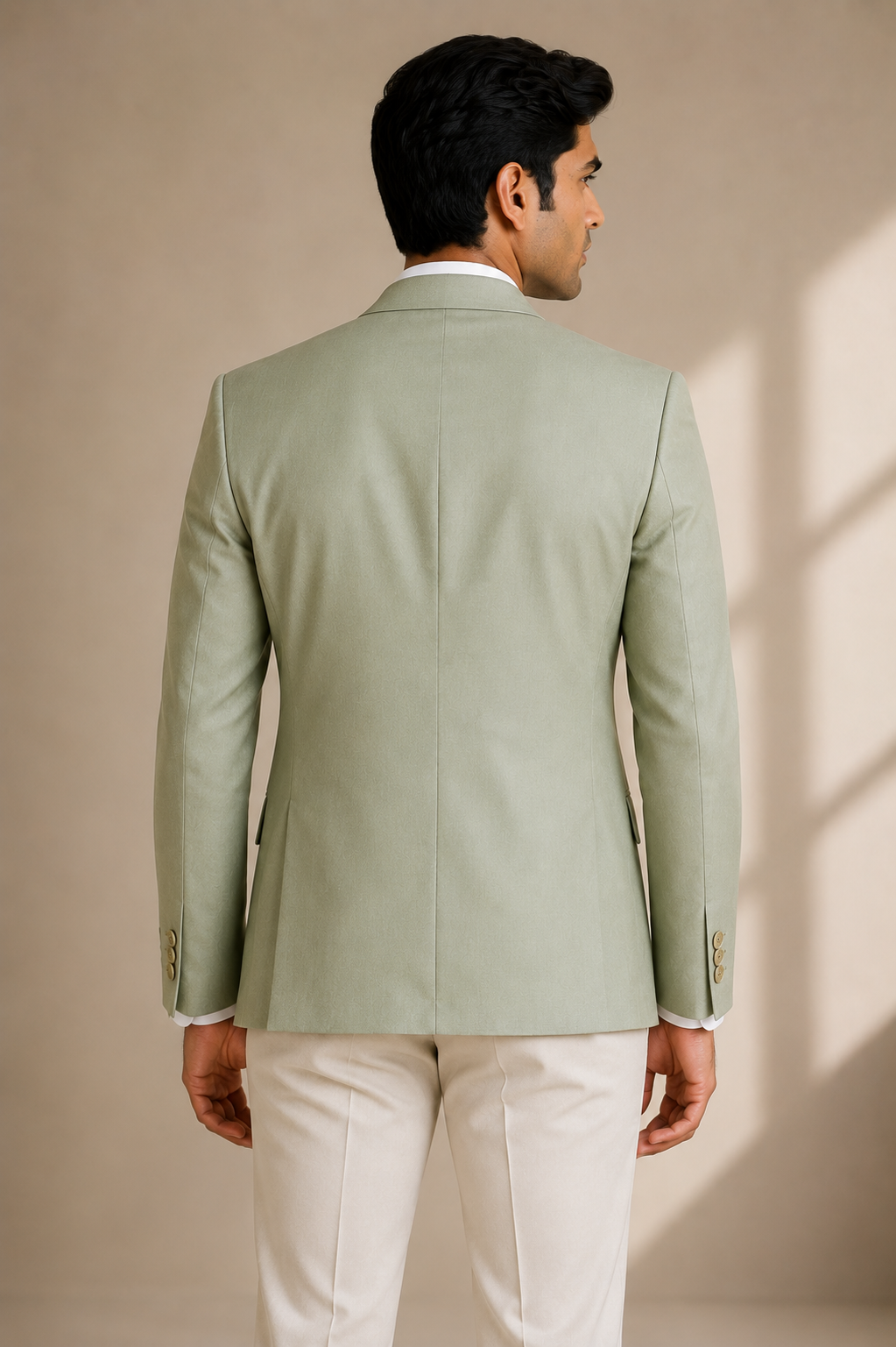 BEFORE THE DOORS OPEN — Sage Green Single-Breasted Blazer