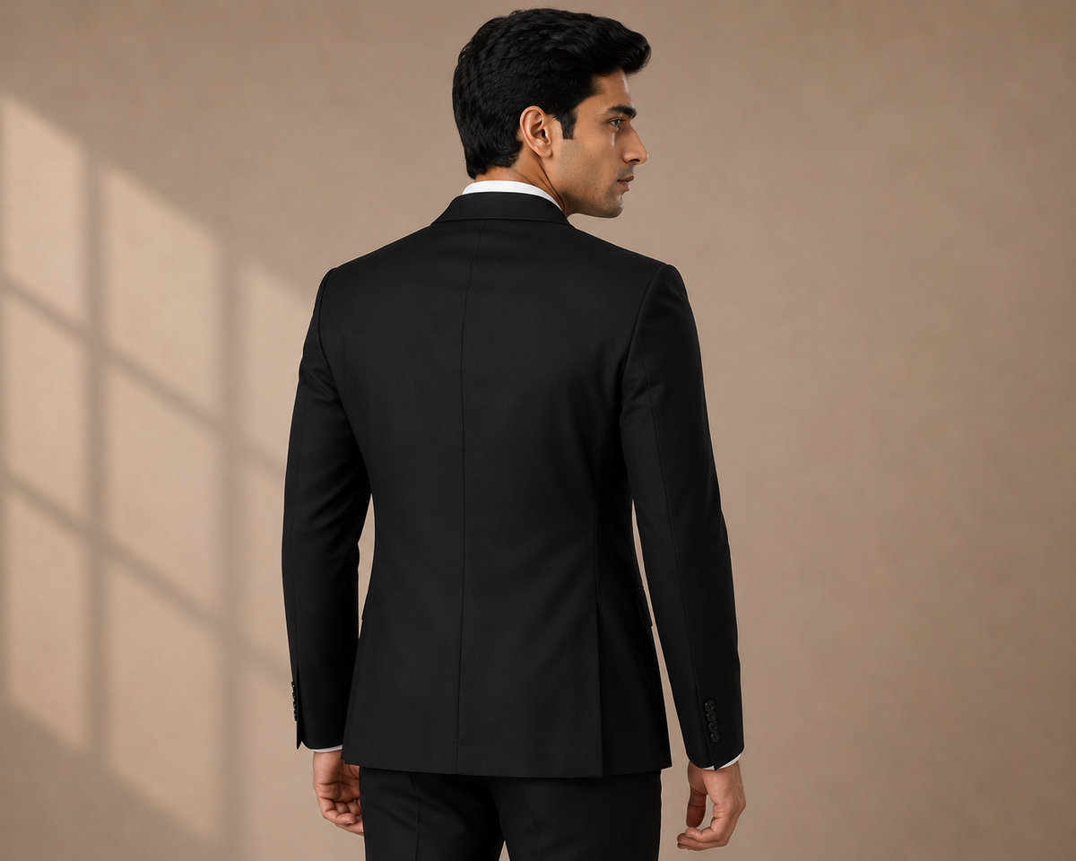 BEFORE MIDNIGHT — Black Single-Breasted Blazer