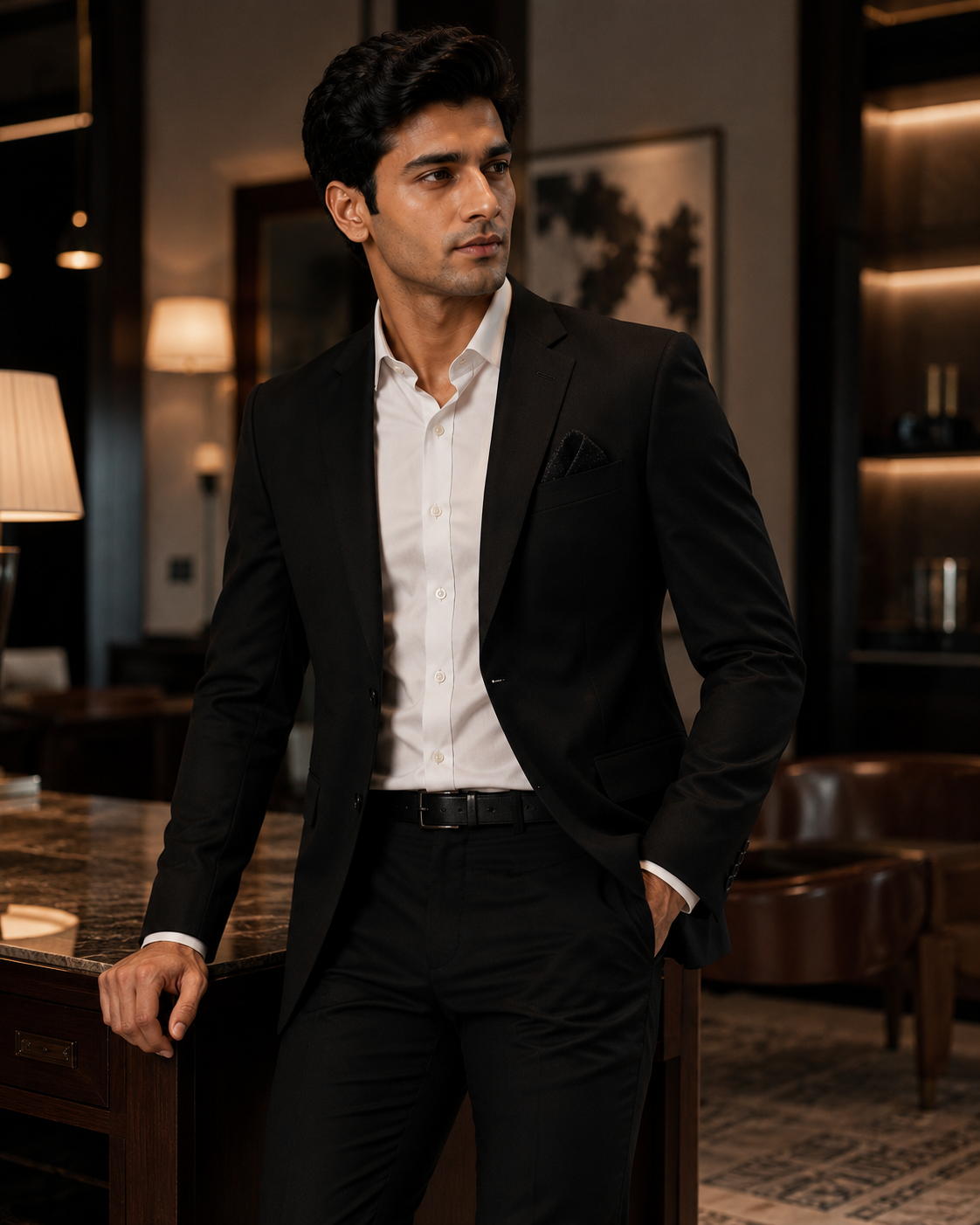 BEFORE MIDNIGHT — Black Single-Breasted Blazer