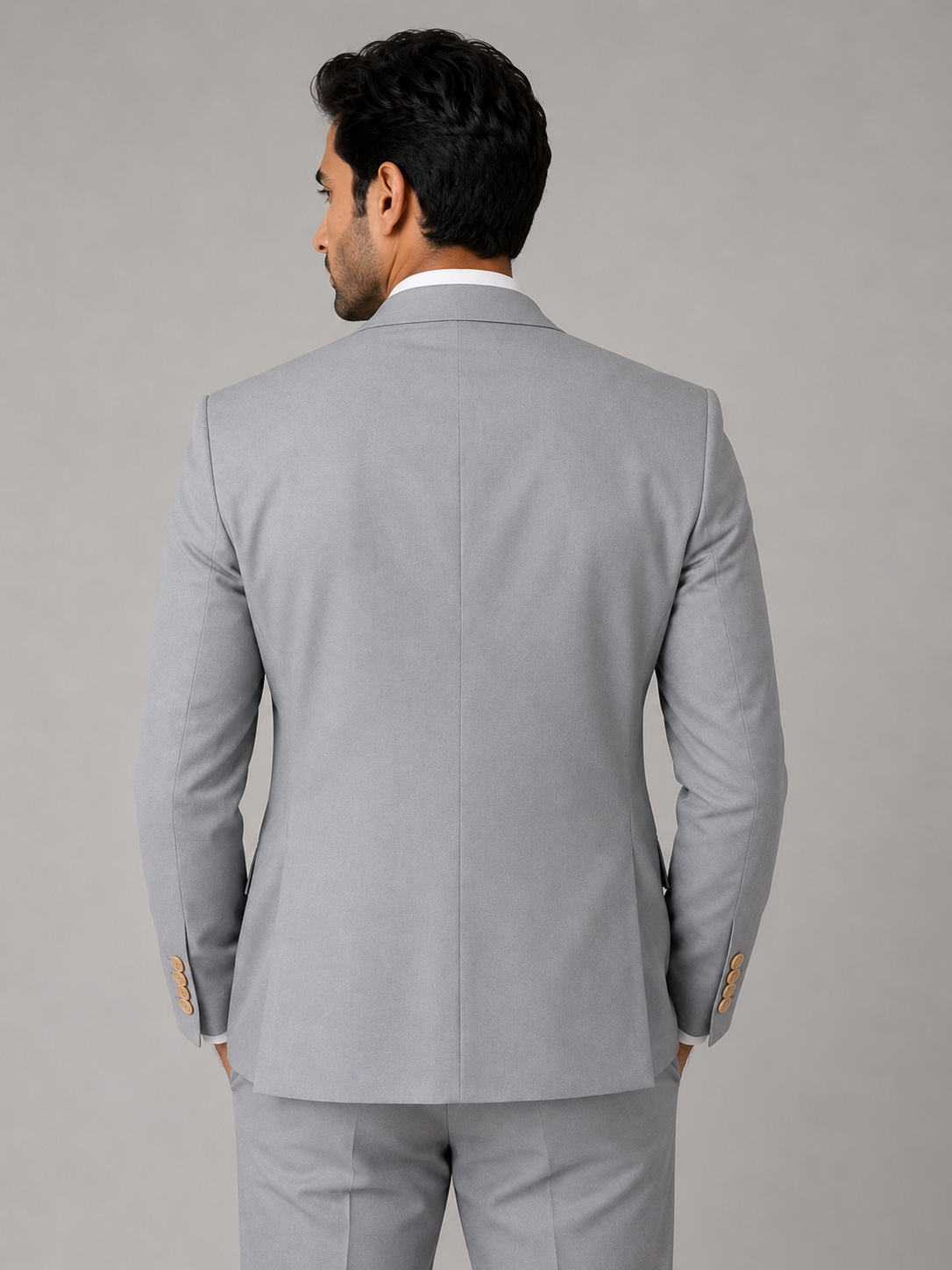 Light Grey Single Breasted Blazer