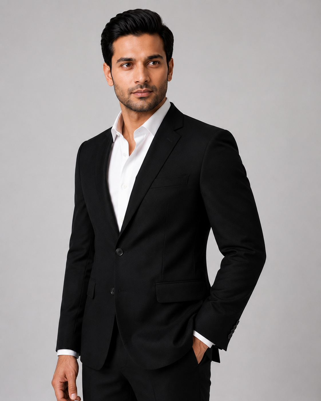 Black Single-Breasted Blazer