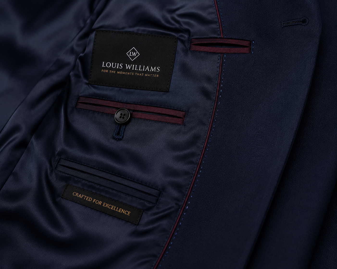 Navy Blue Single-Breasted Blazer