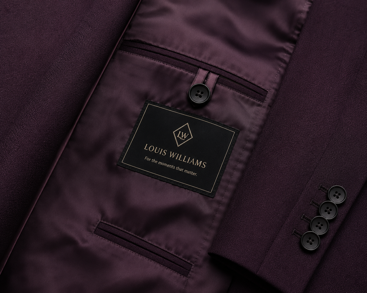 Deep Plum Single-Breasted Blazer